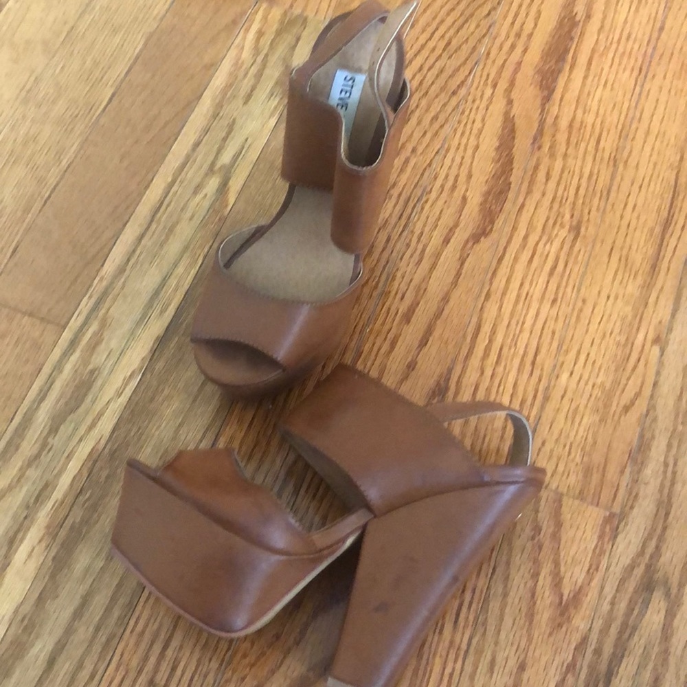 Wooden Steve Madden platforms